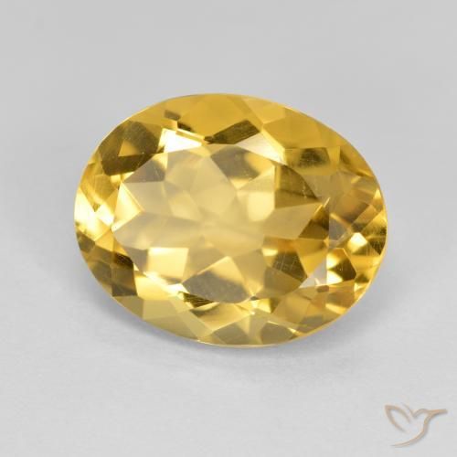 Citrino Dorato medio naturale da 3.80 ct, Ovale, VVS-VS
