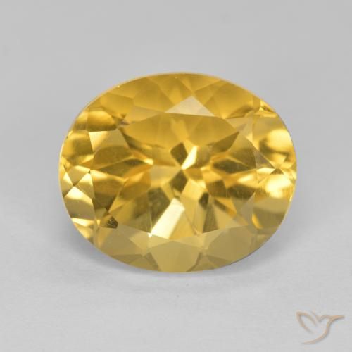 5.01ct Naturale Dorato medio Citrino, Ovale, VVS-VS
