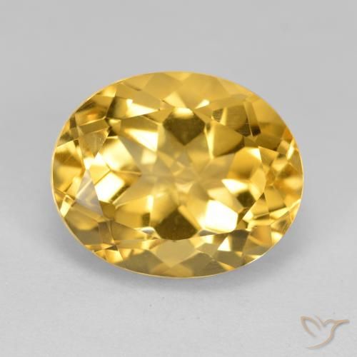 5.25ct Naturale Dorato medio Citrino, Ovale, VVS-VS