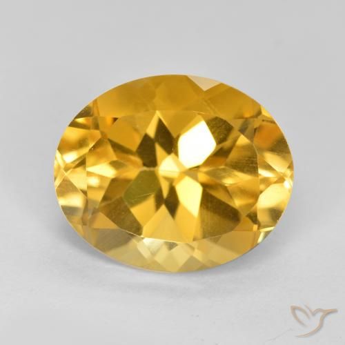 4.49ct Naturale Dorato medio-scuro Citrino, Ovale, VVS-VS
