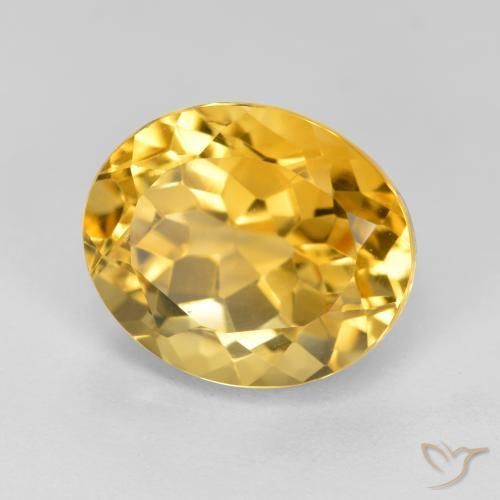 Citrino Arancio dorato naturale da 5.23 ct, Ovale, VVS-VS