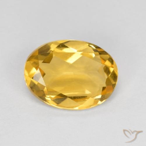 1.57ct Naturale Arancio dorato Citrino, Ovale, VS