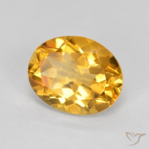Citrino Dorato scuro naturale da 1.92 ct, Ovale, VVS-VS