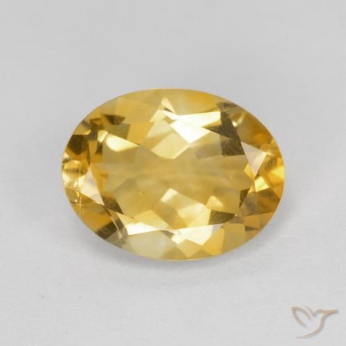 1.62ct Naturale Dorato medio Citrino, Ovale, VS-SI