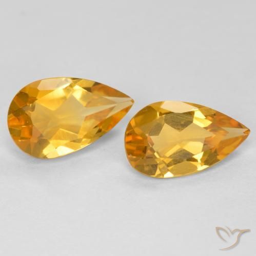 Gemme di Citrino Dorato scuro naturale da 1.38 ct, Forma a pera, VS