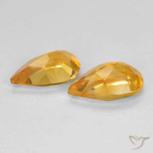 Gemme di Citrino Dorato scuro naturale da 1.38 ct, Forma a pera, VS