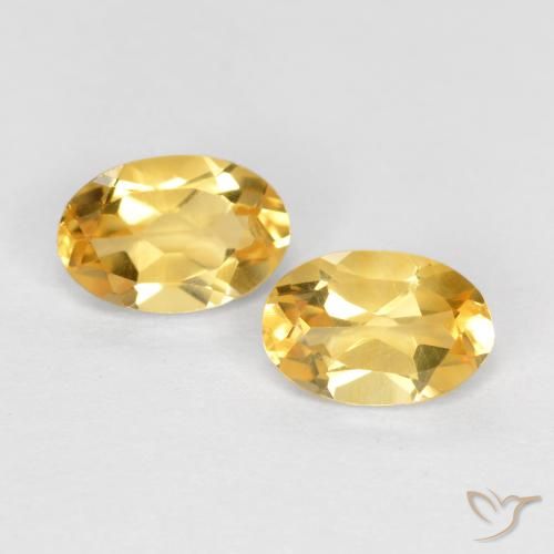 0.81ctw Naturale Oro medio Citrino, Ovale, VVS-VS