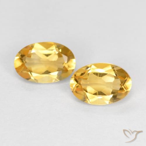 0.86ctw Naturale Oro Citrino, Ovale, VVS-VS