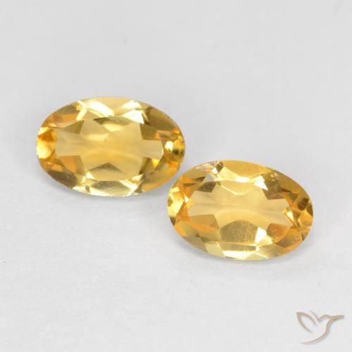 0.80ctw Naturale Oro Citrino, Ovale, VVS-VS
