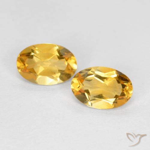 0.74ctw Naturale Oro medio Citrino, Ovale, VVS-VS