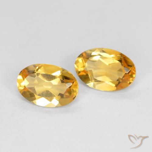 Gemme di Citrino Oro medio naturale da 0.74 ct, Ovale, VVS-VS