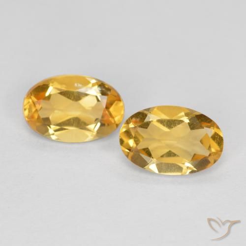 0.74ctw Naturale Dorato medio Citrino, Ovale, VVS-VS