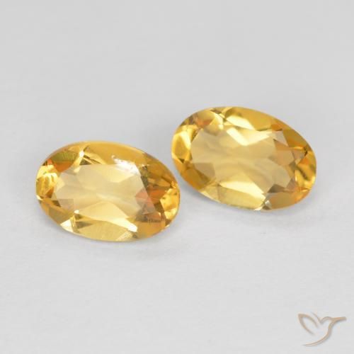 Gemme di Citrino Dorato medio naturale da 0.74 ct, Ovale, VVS-VS
