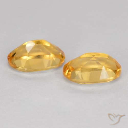 Gemme di Citrino Arancio Dorato Profondo naturale da 0.87 ct, Ovale, VVS-VS
