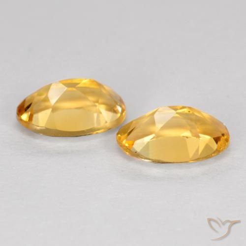 Gemme di Citrino Arancio Dorato Profondo naturale da 0.80 ct, Ovale, VVS-VS