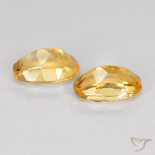 Gemme di Citrino Arancio Dorato Profondo naturale da 0.82 ct, Ovale, VVS-VS
