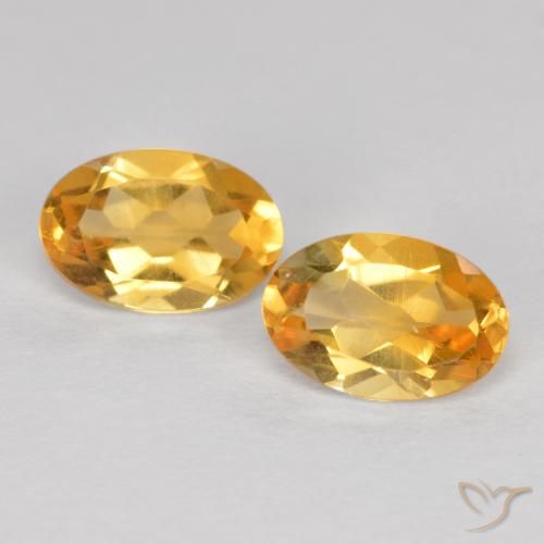 0.80ctw Naturale Dorato scuro Citrino, Ovale, VVS-VS