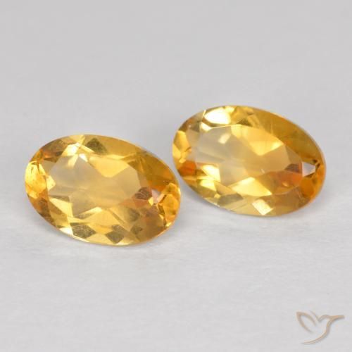 Gemme di Citrino Dorato scuro naturale da 0.80 ct, Ovale, VVS-VS