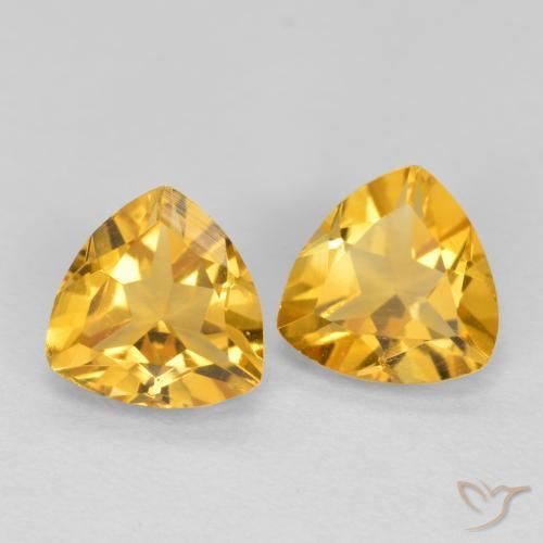 Gemme di Citrino Oro medio naturale da 1.22 ct, Taglio trillion, VVS-VS
