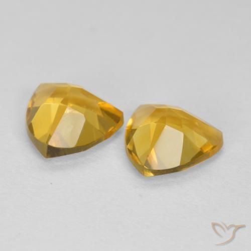 Gemme di Citrino Oro medio naturale da 1.22 ct, Taglio trillion, VVS-VS