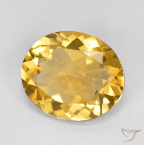 Citrino Arancio dorato naturale da 3.93 ct, Ovale, VVS