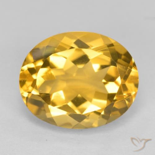 5.04ct Naturale Arancio dorato Citrino, Ovale, VVS