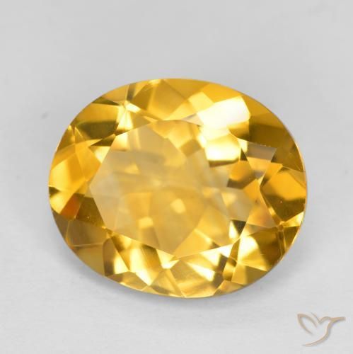 Citrino Dorato naturale da 3.95 ct, Ovale, VVS
