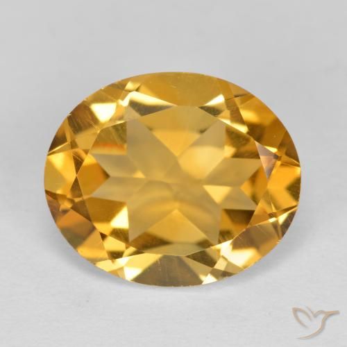 Citrino Dorato scuro naturale da 3.94 ct, Taglio ovale, VVS-VS