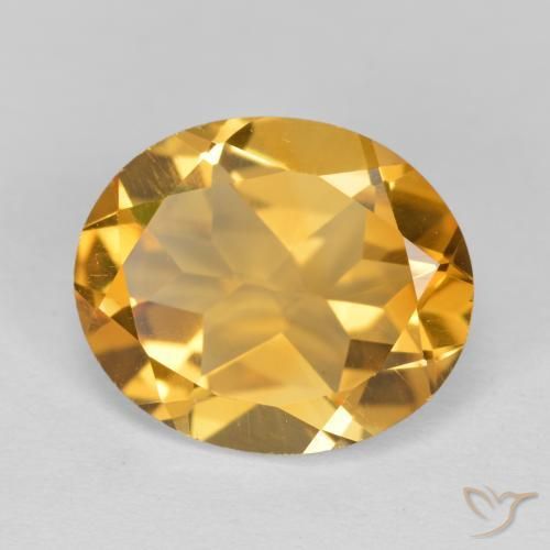 Citrino Dorato scuro naturale da 3.94 ct, Taglio ovale, VVS-VS