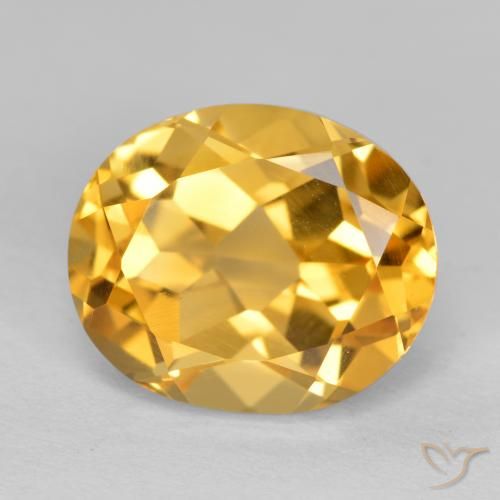 4.98ct Naturale Arancio Dorato Profondo Citrino, Ovale, VVS-VS