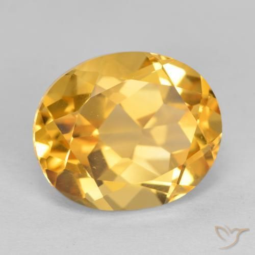 Citrino Arancio Dorato Profondo naturale da 4.98 ct, Ovale, VVS-VS