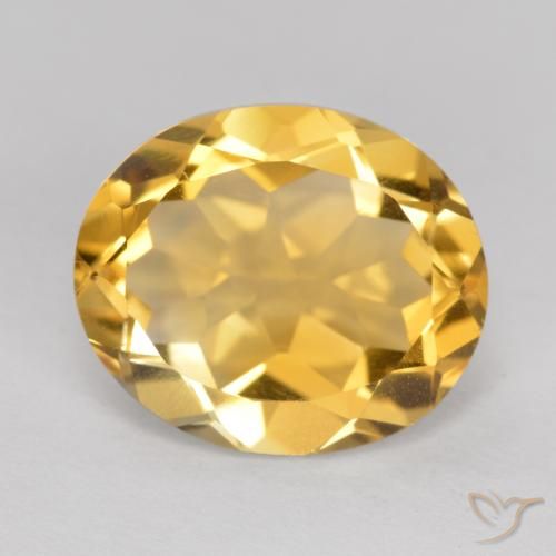 3.98ct Naturale Dorato medio Citrino, Ovale, VVS