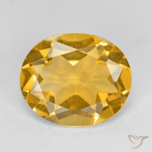 3.59ct Naturale Dorato scuro Citrino, Ovale, VVS-VS
