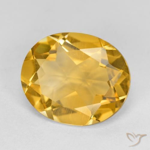 Citrino Dorato scuro naturale da 3.59 ct, Ovale, VVS-VS