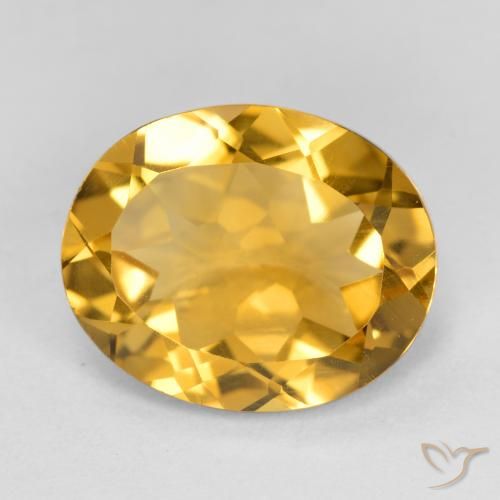 3.80ct Naturale Dorato medio-scuro Citrino, Ovale, VVS-VS