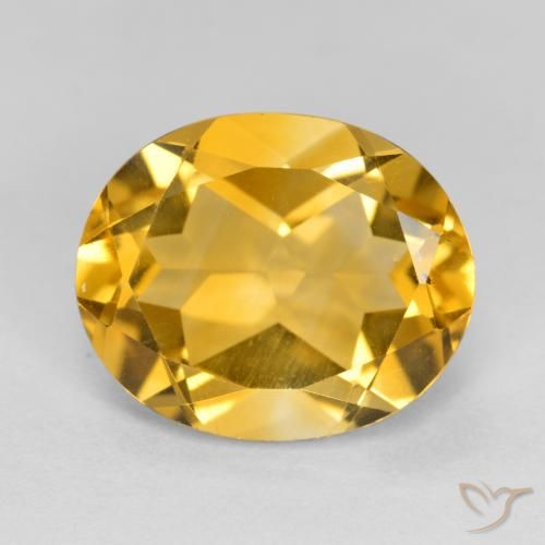4.10ct Naturale Dorato Citrino, Ovale, VVS-VS