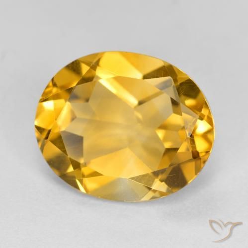Citrino Dorato naturale da 4.10 ct, Ovale, VVS-VS