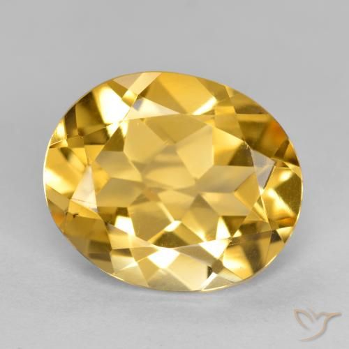 4.10ct Naturale Dorato medio Citrino, Ovale, VVS-VS