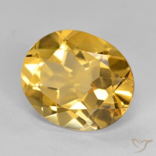 Citrino Dorato medio naturale da 4.10 ct, Ovale, VVS-VS
