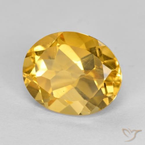 Citrino Oro profondo naturale da 3.72 ct, Ovale, VVS-VS