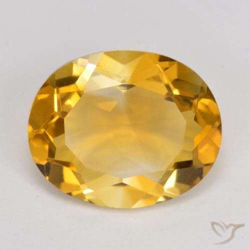 4.11ct Naturale Arancio Dorato Profondo Citrino, Ovale, VVS-VS