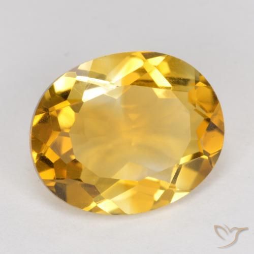 Citrino Arancio Dorato Profondo naturale da 4.11 ct, Ovale, VVS-VS