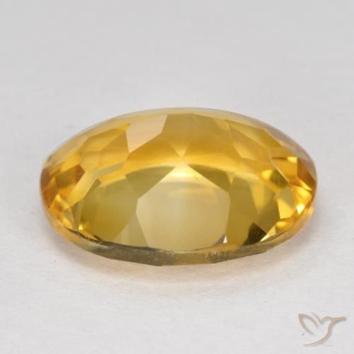 Citrino Arancio Dorato Profondo naturale da 4.11 ct, Ovale, VVS-VS