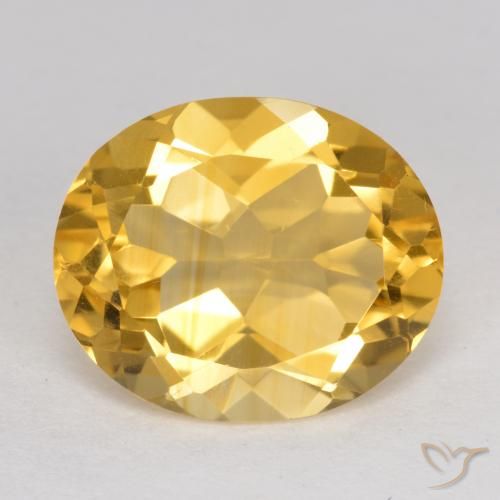 4.14ct Naturale Arancio dorato Citrino, Ovale, VS