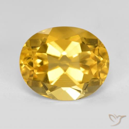 4.76ct Naturale Arancio Dorato Profondo Citrino, Ovale, VS