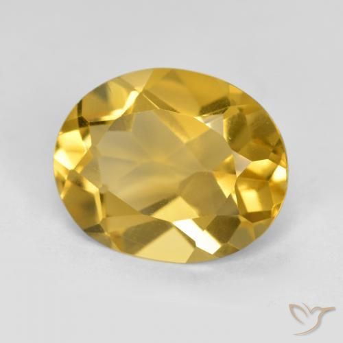 Citrino Arancio dorato naturale da 3.67 ct, Ovale, VS