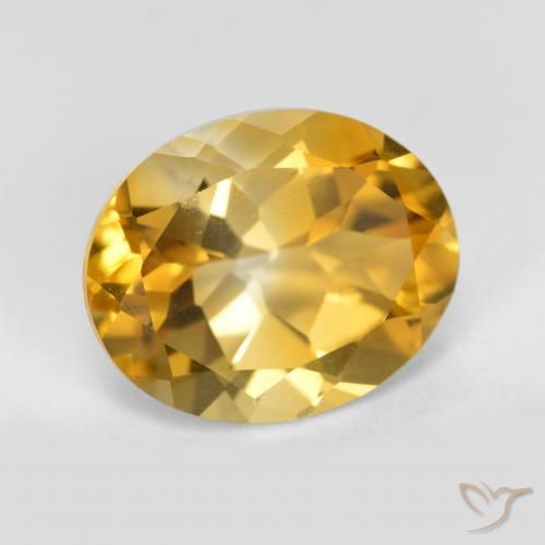 Citrino Oro profondo naturale da 4.18 ct, Ovale, VVS-VS