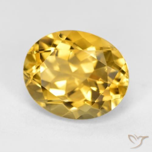 Citrino Oro profondo naturale da 4.62 ct, Ovale, VVS-VS