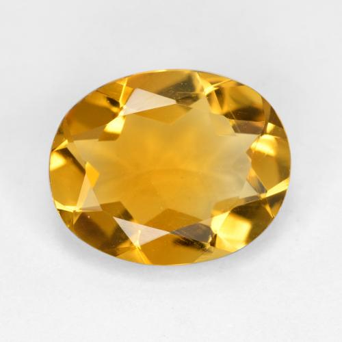 Citrino naturale dorato da 3,18 ct, taglio ovale, VVS-VS