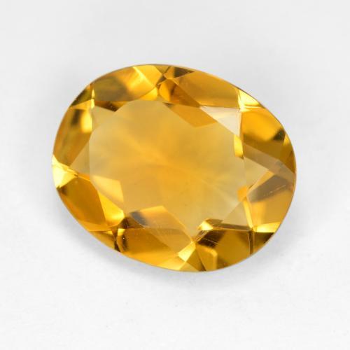 Citrino naturale dorato da 3,18 ct, taglio ovale, VVS-VS